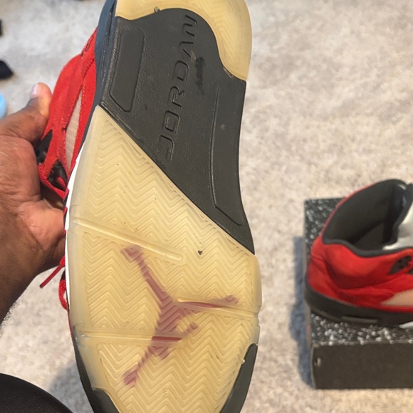 Jordan Red and Black Sneakers - Picture 3 of 4